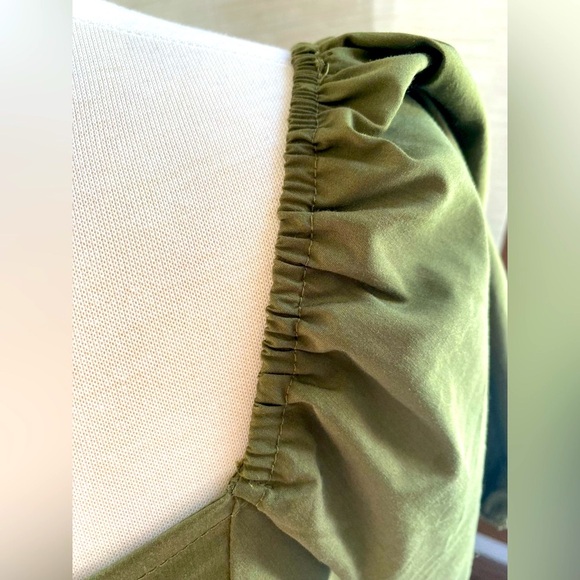 “Just Found”Olive Green Tiered Dress with Tied back Closure - Picture 7 of 9